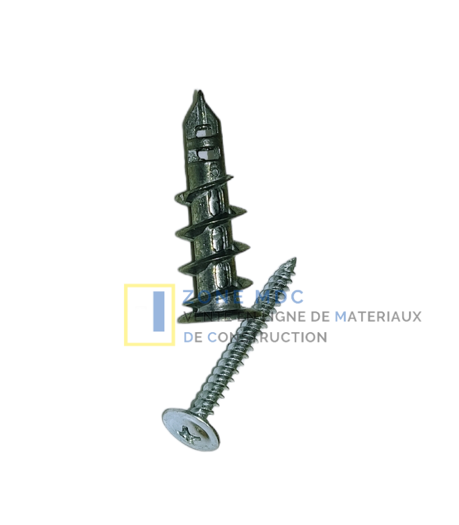 cheville escargot métalique